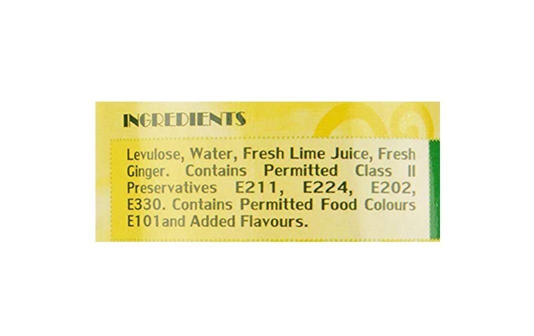 Dezire Natural Lemon Ginger Squash    Glass Bottle  700 millilitre